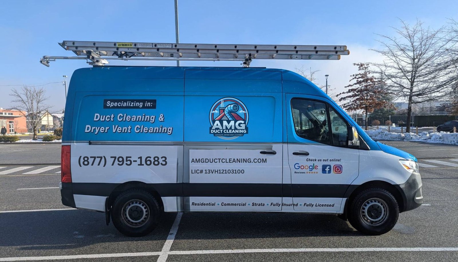 AMG Duct Cleaning Cherry Hills team in front of service van in New Jersey